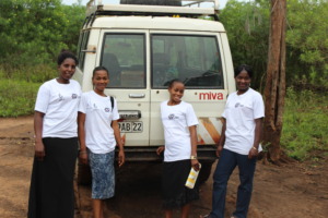 The Girl Ambassadors are happy to serve Rwenena.