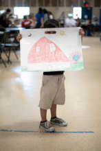 5 yr old asylum seeker drew his house in Guatemala