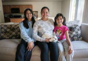 Asylum seeking family and their bunny, Bonix