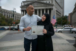 Maha al-Obaidi passed her citizenship exam