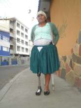 Brigida walking outside