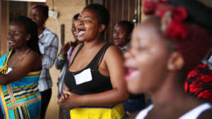 Cultural singing at Ridgeway College