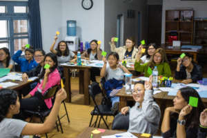 LEADers receiving advocacy training