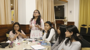Brainstorming and sharing thoughts and ideas