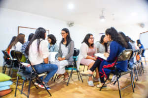 Mentors meet their mentees at Orientation Day