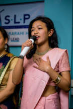 2018 LEADer Piyusha speaking at the graduation