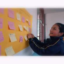 An SLP student during a session of the program