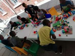 Lego Building Table: Conhill Human Rights Festival