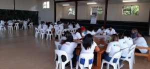 Literacy Tutors attending training sessions