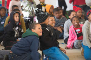 Absorbed in imagination and story