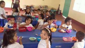 School lunch = happiness and peace