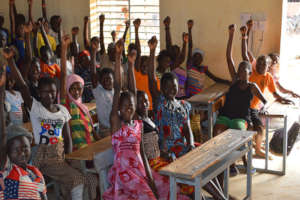 Girls in class before school closures from COVID19