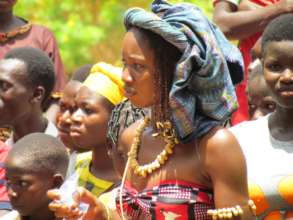 A student honors her cultural tradition