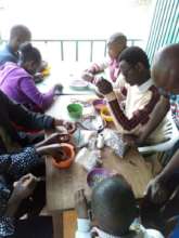 Mental health patients at the beadwork project