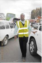 Peter directing traffic