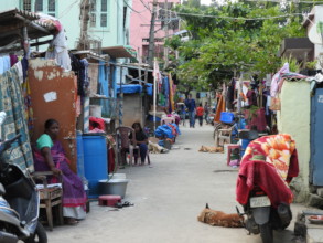 A street in the slum