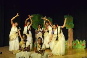 Mothers performing with great joy on annual day
