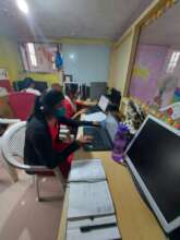 A Senior student learning computer at ACT