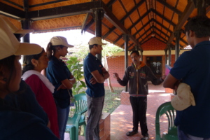 The officials explain the birds and trajectories