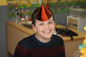 A beaming face during our birthday party