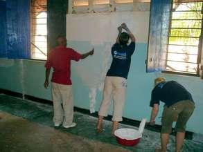Tz and UK volunteers working together
