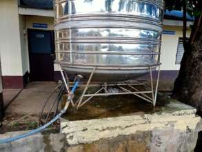 New water tank connected to deep water well
