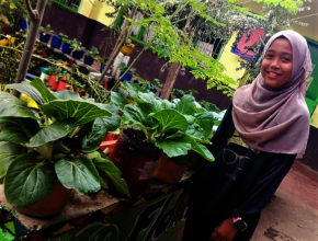 Students have pride for their school garden!