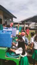 Handwashing stations vary from school to school