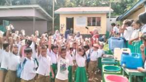 Every student received a bar of soap!