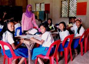 Girls in class
