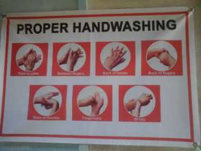 hand wash poster at Sulu school WASH facilities