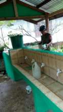 Finishing handiwork on WASH station