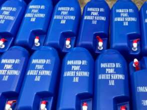 AAI water containers purchased with GG donations