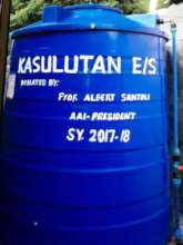 100 gallon water tank captures fresh rain water