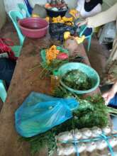 Healthy foods from school garden and local market