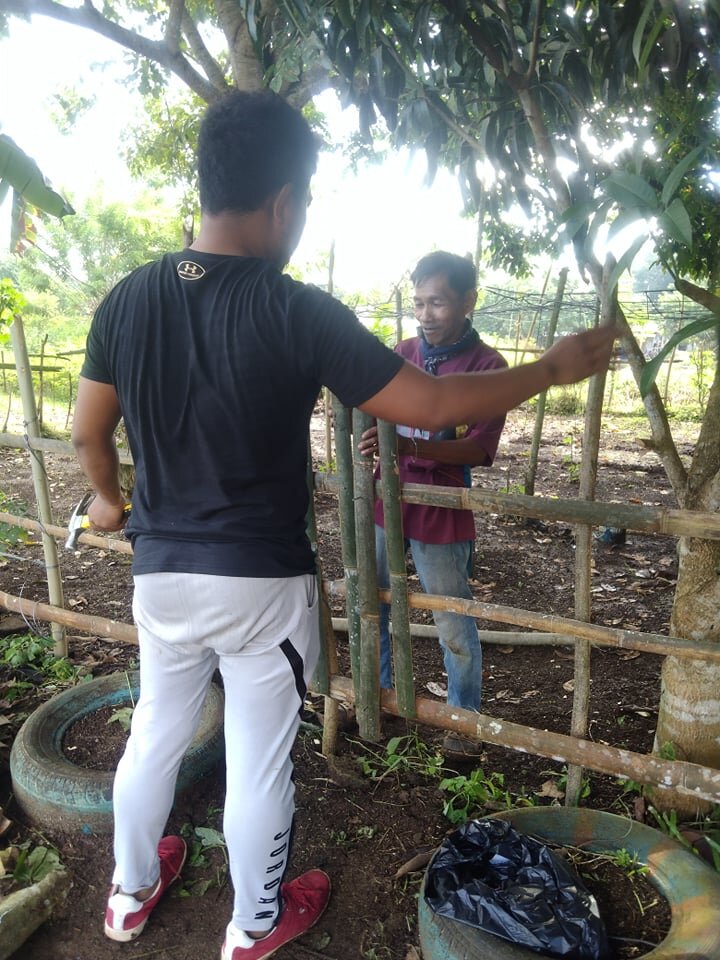 Sahaya parents clear and plant school garden