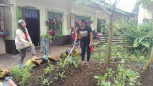 water tank supports city school garden in Jolo