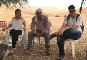 Meeting with a  resident of the Jordan Valley
