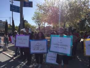 The group protesting in Sheikh Jarrah