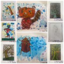 Our Angels' artworks hung at the Eisteddford