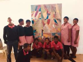 Our grade 7 learners with their wonderful art.