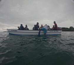 Ther team monitoring corals
