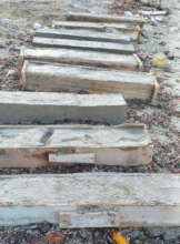 The nine blocks built today, the 12th March 2022.