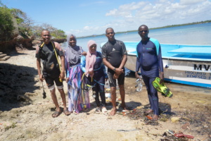 The team of divers who monitored the corals