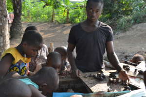 Charles in the orphanage snail farm