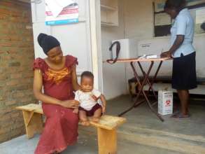 a little patient waiting for immunization
