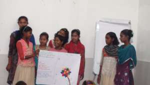 Happy after making the presentation