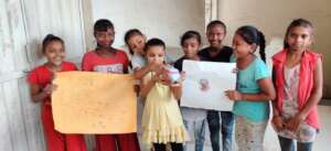 Girls in India excitedly share hackathon ideas!