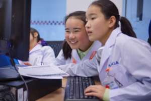 Future codebreakers at work in Shanghai!