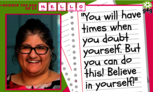 Inspiring words on resilience during a broadcast